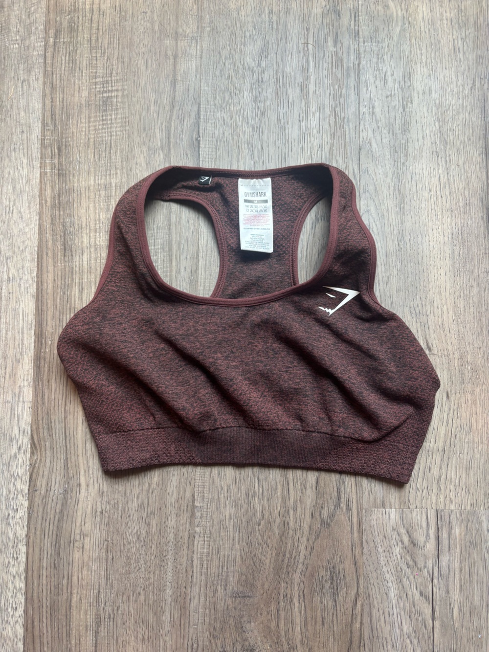 Gymshark Maroon Seamless Racerback Sports Bra